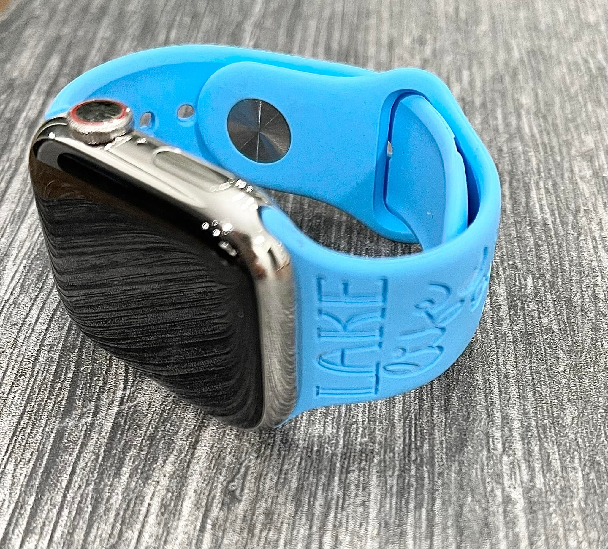 38 40 S M Custom Lake Life Silicone Watchband for Apple Watch